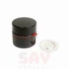 10 CC Amber Cam Krem Kavanozu Siyah Kapaklı  32 mm