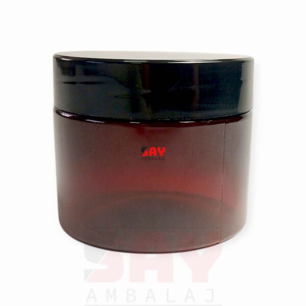 100cc Amber Plastik Kavanoz