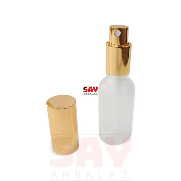 Gold Metal Sprey Kapaklı 18PP Cam Şişe - Görsel 2