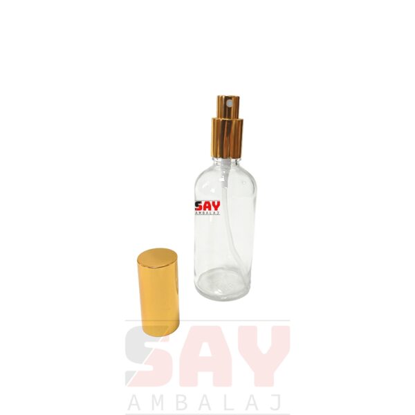 Gold Metal Sprey Kapaklı 18PP Cam Şişe - Görsel 5