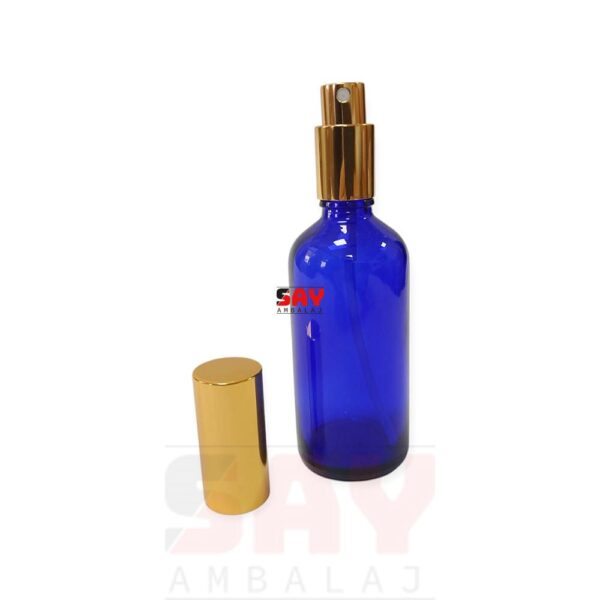 Gold Metal Sprey Kapaklı 18PP Cam Şişe - Görsel 3