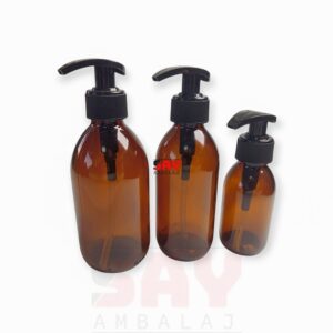 Siyah Plastik Sıvı Sabun Pompalı 28PP Cam Şişe