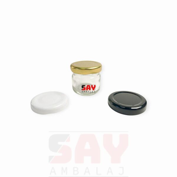 Gold Metal Kapaklı Cam Krem Kavanozu 43mm (Kopya) - Görsel 2
