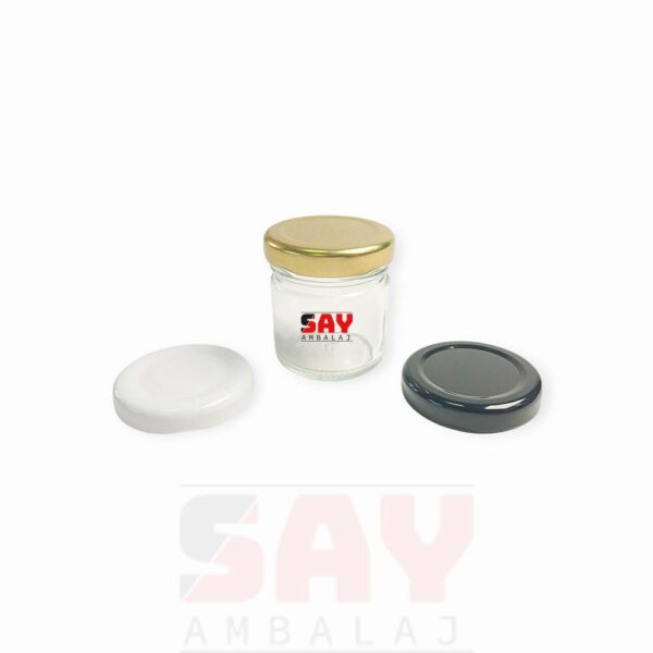 Gold Metal Kapaklı Cam Krem Kavanozu 43mm (Kopya)