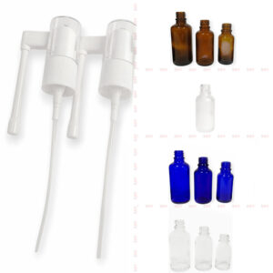 Beyaz Plastik Boğaz Spreyli 18PP Cam Şişe