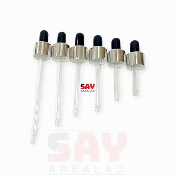 Gümüş Metal Siyah Lastikli 18 pp Damlalık