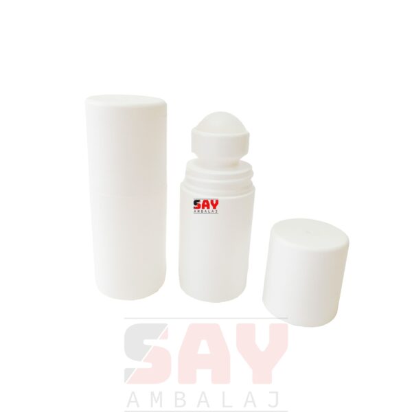Plastik Sıvı Roll-on Şişesi Beyaz 50 cc