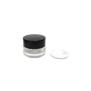 Alternative view of Seffaf Cam Krem Kavanozu Plastik Siyah Kapaklı 5 CC (32 MM)