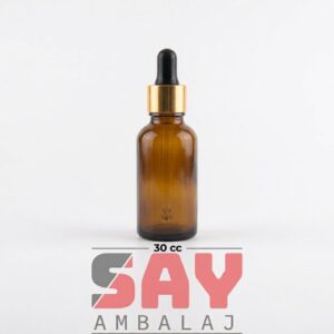 Sise-Amber-Cam-Gold-Damlalıklı-Siyah-Emzik-30cc