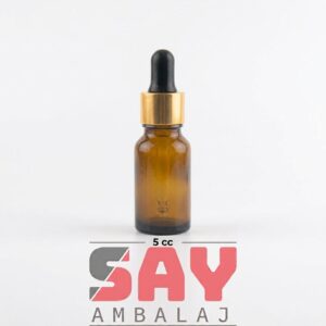 Sise-Amber-Cam-Gold-Damlalıklı-Siyah-Emzik- 5cc